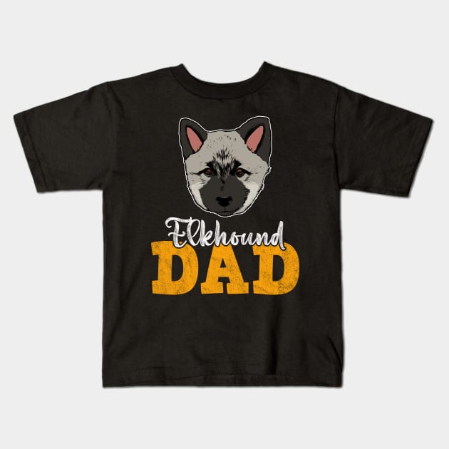 Norwegian Elkhound Dad Kids T-Shirt by SmithyJ88